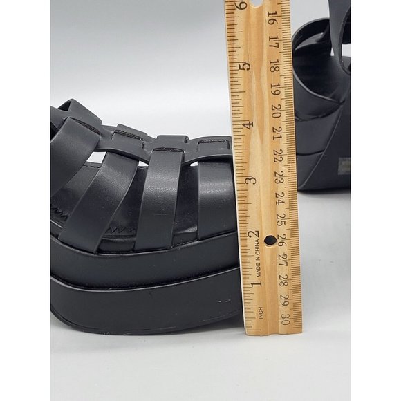 New With Defect BP Black Amaya Fisherman Chunky Platform 5" Block Heel Sz 9 - Picture 4 of 8